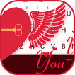 Flying Heart Right Theme&Emoji Keyboard