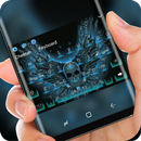 Flying Blue Skull Keyboard APK