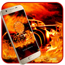 Fiery flame car theme APK