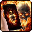 Flame theme burn fire skull