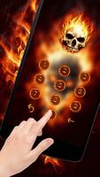Flame theme burn fire skull screenshot 1