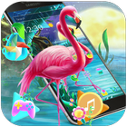 Pink Flamingos Theme &amp; Lock Screen آئیکن