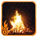 flaming fire bonfire theme APK