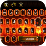 flaming fire tech machine keyboard future ícone