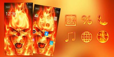 3 Schermata Flaming hell skull