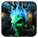 Flaming Skull Theme APK