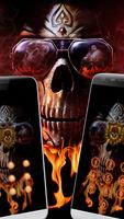 flaming fire skull totem theme Affiche