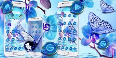 Blue Flower Butterfly Theme ภาพหน้าจอ 3