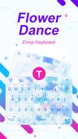 Flower Dance Theme&Emoji Keyboard الملصق