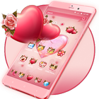 Flower Pink Love Theme ícone