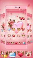 Flower Pink Love Theme imagem de tela 1