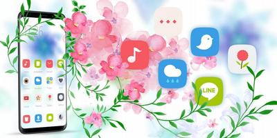 Blue White Flower theme screenshot 3