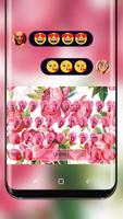 Aroma Pink Flower Keyboard Plakat