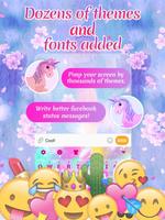 Flower Unicorn Galaxy Keyboard Theme for Girls स्क्रीनशॉट 1