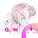 Thème de clavier Emoji Flower Unicorn APK