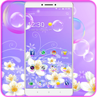 Bubble Theme Purple Water Cute Balloon Flowers icon