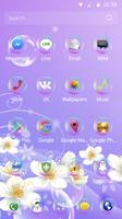 Bubble Theme Purple Water Cute Balloon Flowers captura de pantalla 1