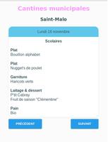 Saint-Malo: menus des cantines poster