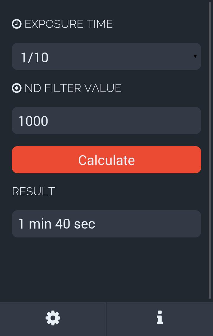 ND Filter Calculator for Android - APK Download