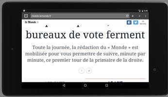 Large font web browser capture d'écran 1