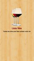 Poster Liste Vins