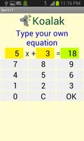 Math first level equation Affiche