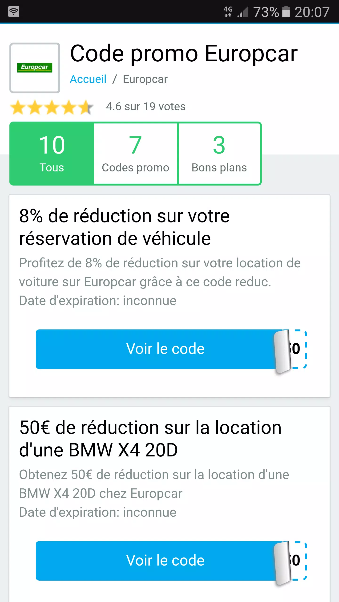 Code promo Europcar APK for Android Download