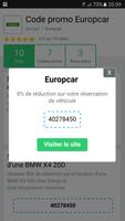 Code promo Europcar capture d'écran 1
