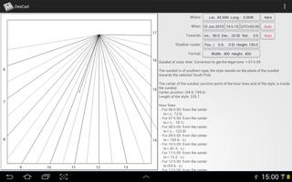 برنامه‌نما DesCad - sundial simulator عکس از صفحه
