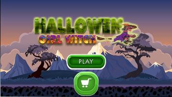 Halloween Girl Witch Monsters постер