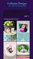 Birthday Cake Photo Frame Cartaz