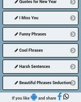 Phrases To Social Networks capture d'écran 1