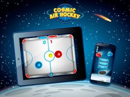 Cosmic Air Hockey imagem de tela 1