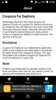 برنامه‌نما Coupons for Sephora عکس از صفحه
