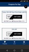 برنامه‌نما Coupons for GAP عکس از صفحه