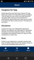 Coupons for GAP capture d'écran 3