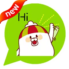 ONLINE免費貼圖☆日本可愛貼圖　呆呆的帽子狗　中文版 APK Herunterladen