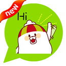 ONLINE免費貼圖☆日本可愛貼圖　呆呆的帽子狗　中文版 APK