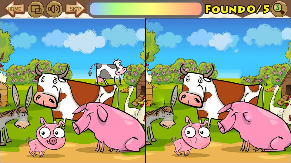 Игра на телефон найти отличия. Найди отличия. Найди отличия домашние животные. Найди отличия корова. Найди отличия ферма для детей.