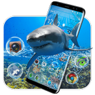 FREE shark 3D ocean blue azure tema icône