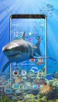 FREE shark 3D ocean blue azure tema capture d'écran 1