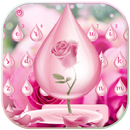 Pink Rose eau clavier Theme Pink Rose Water APK