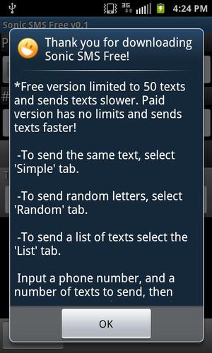 Download do APK de Sonic SMS Free para Android