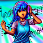 Anime Müzik müziği simgesi
