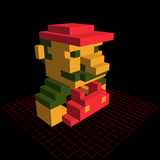 3d pixel art creator icon