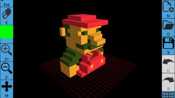 3d pixel art creator ポスター