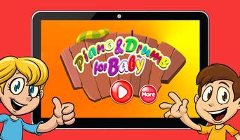 Piano game & drums for free poster