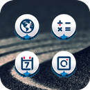 Fresh Navy Blue Lace Icon Pack APK