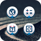 Fresh Navy Blue Lace Icon Pack आइकन