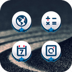 Fresh Navy Blue Lace Icon Pack Zeichen